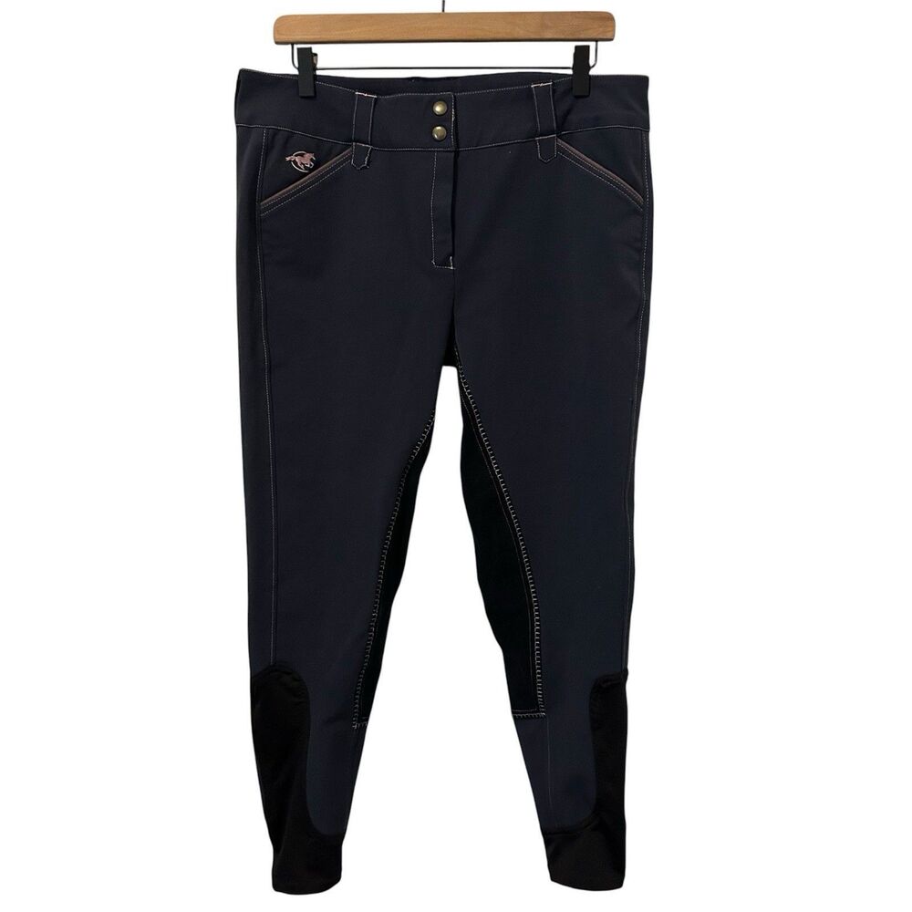 Piper By SmartPak Pants Womens Sz 34R Blue Full Seat Riding Breeches Equestrian